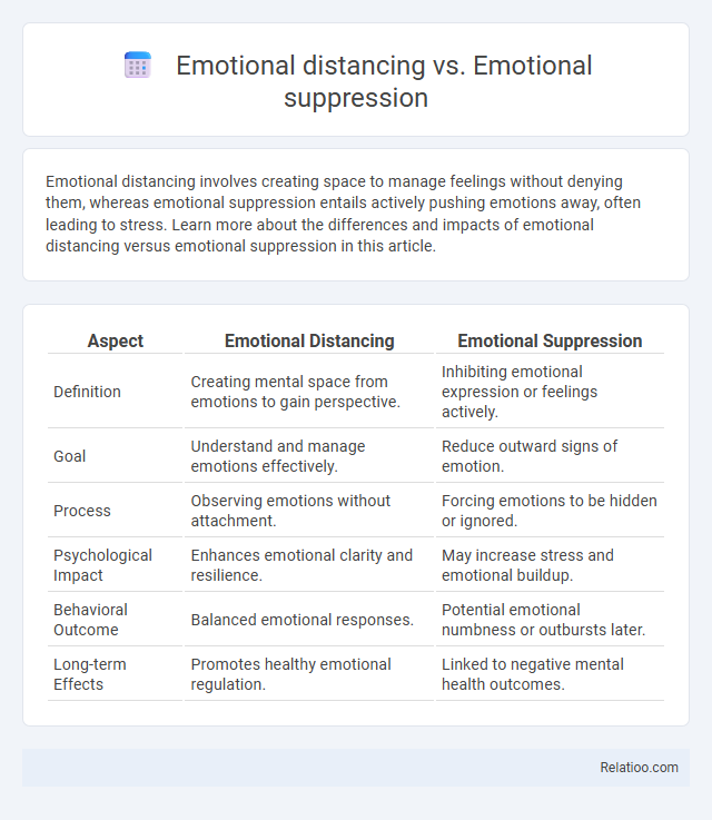 Emotional distancing vs. Emotional suppression - What is The Difference?