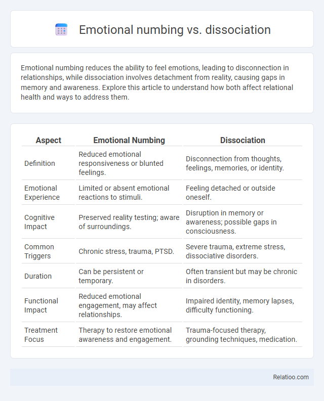 Emotional numbing vs. dissociation - What is The Difference?