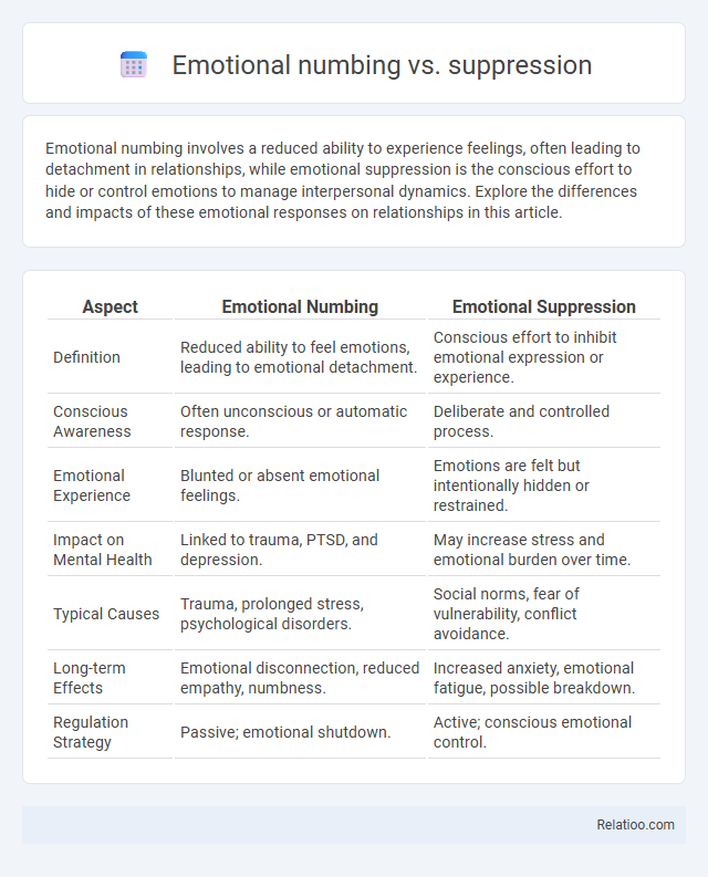 Emotional numbing vs. suppression - What is The Difference?