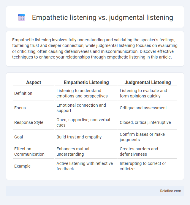 Empathetic listening vs. judgmental listening - What is The Difference?