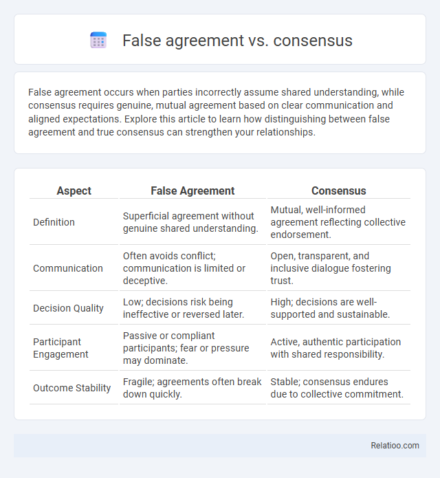 False agreement vs. consensus - What is The Difference?
