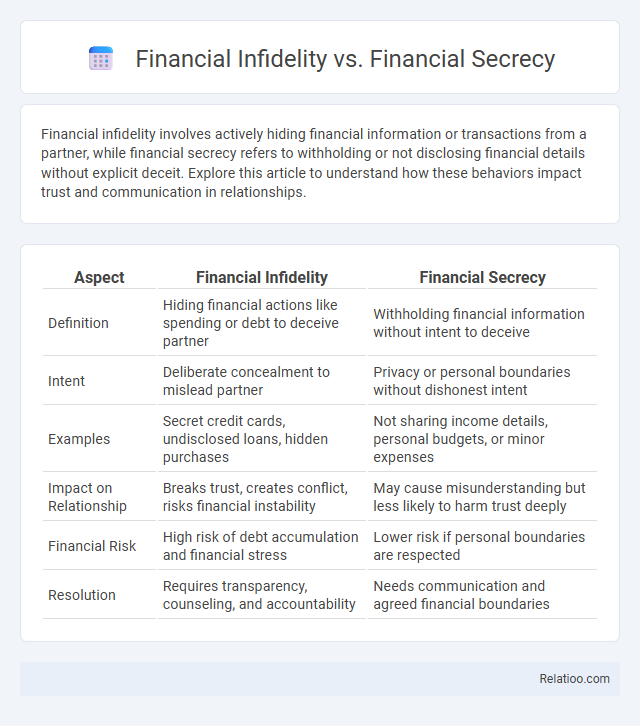 Financial Infidelity vs. Financial Secrecy - What is The Difference?