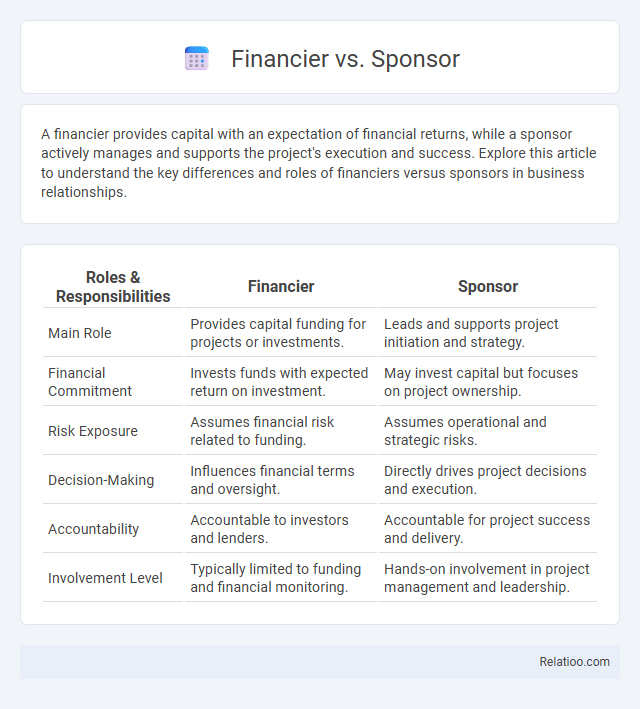 Financier vs. Sponsor - What is The Difference?
