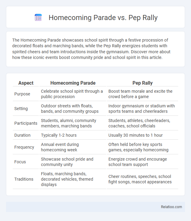 Homecoming Parade vs. Pep Rally - What is The Difference?