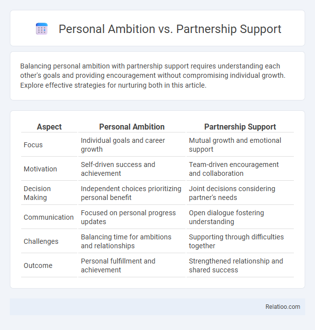 Personal Ambition vs. Partnership Support - What is The Difference?