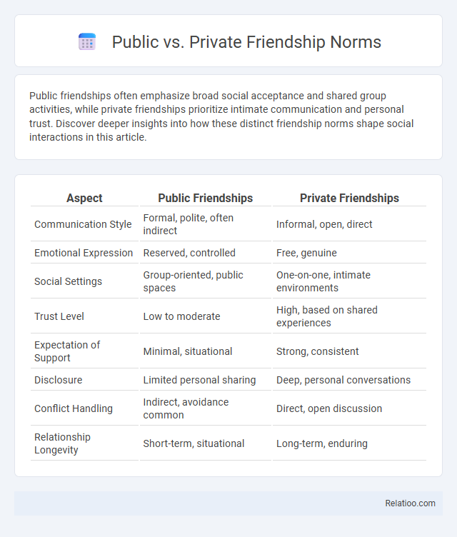 Public vs. Private Friendship Norms - What is The Difference?
