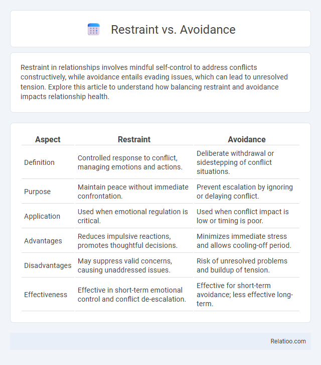 Restraint vs. Avoidance - What is The Difference?