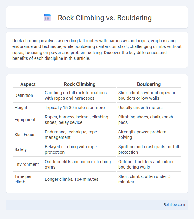 Rock Climbing vs. Bouldering - What is The Difference?