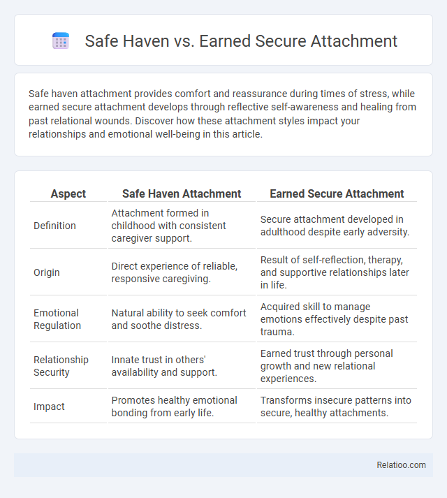 Safe Haven vs. Earned Secure Attachment - What is The Difference?