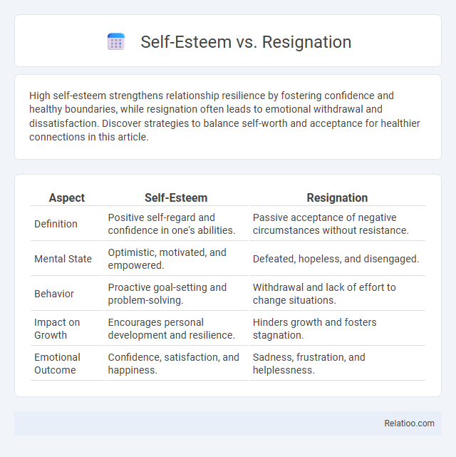 Self-Esteem vs. Resignation - What is The Difference?