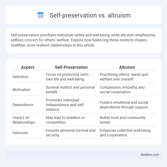 Self-preservation vs. altruism - What is The Difference?