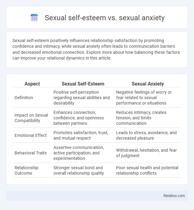 Sexual self-esteem vs. sexual anxiety - What is The Difference?
