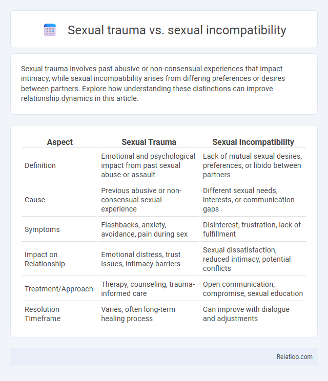 Sexual trauma vs. sexual incompatibility - What is The Difference?