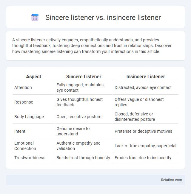 Sincere listener vs. insincere listener - What is The Difference?
