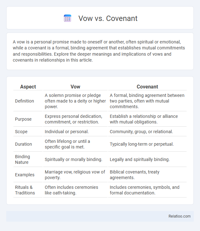 Vow vs. Covenant - What is The Difference?
