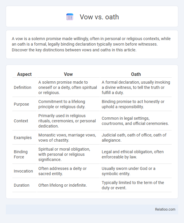 Vow vs. oath - What is The Difference?